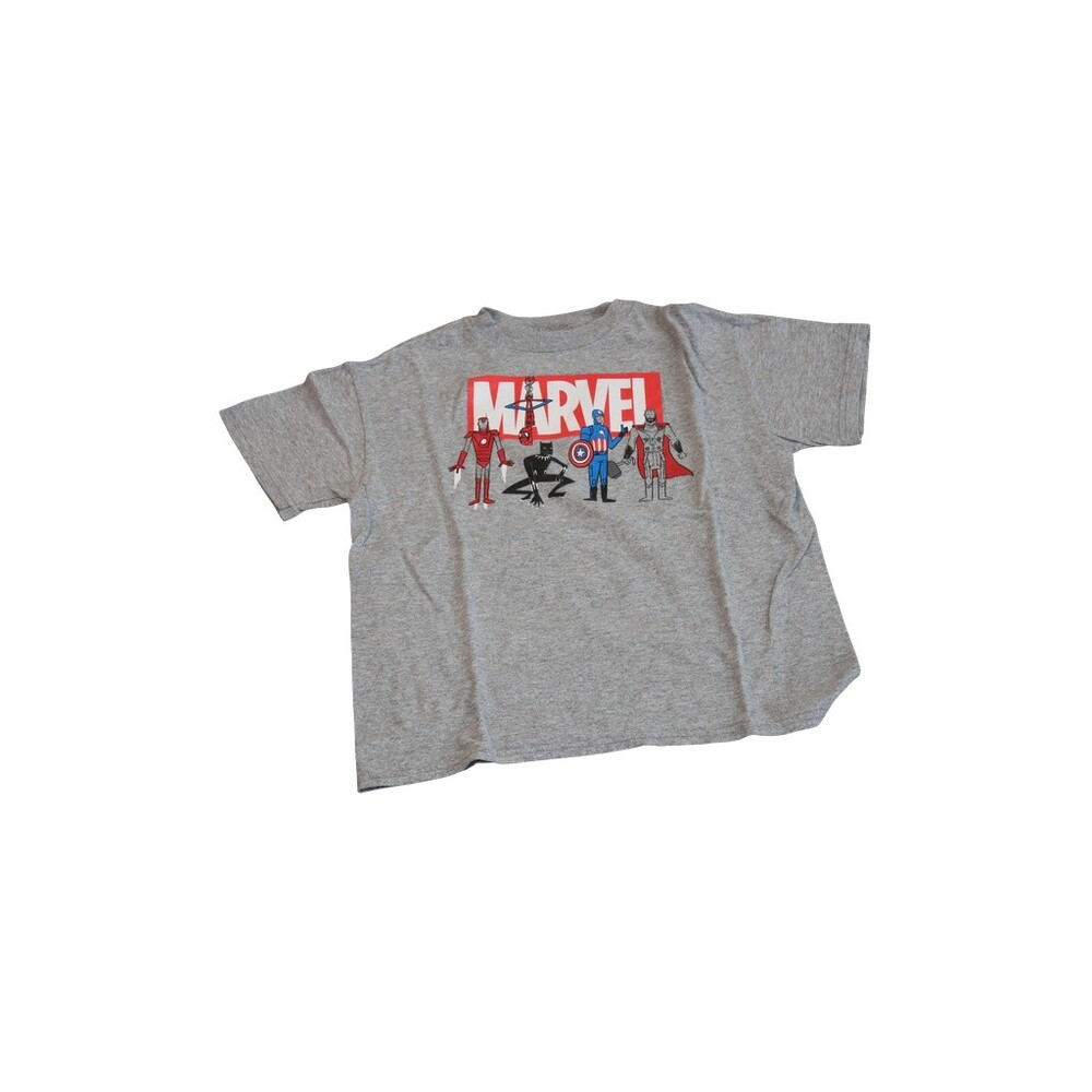 Marvel Size 6 Grey Kids T-Shirt Cartoon Superhero Graphic